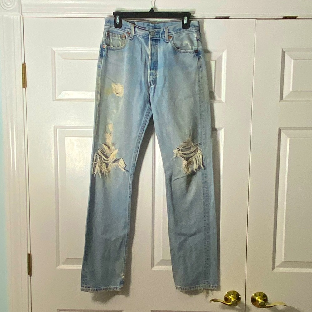 Vintage Levi 501 Light Blue Jeans